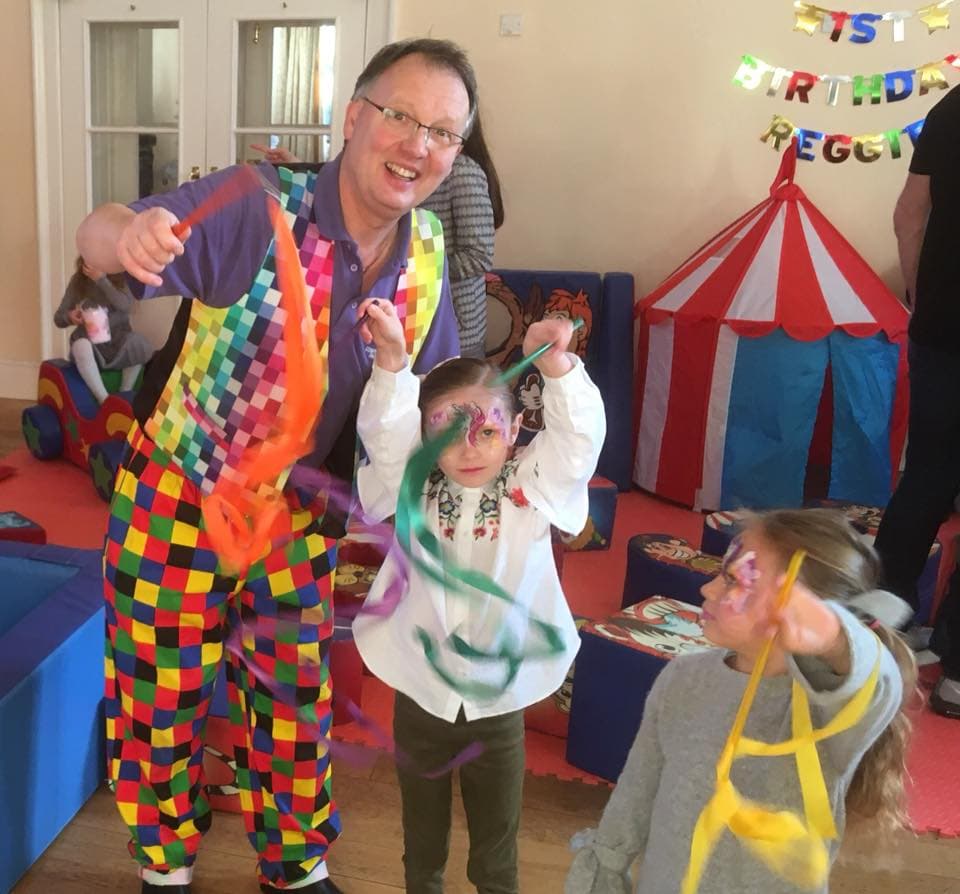 Playing with circus ribbons