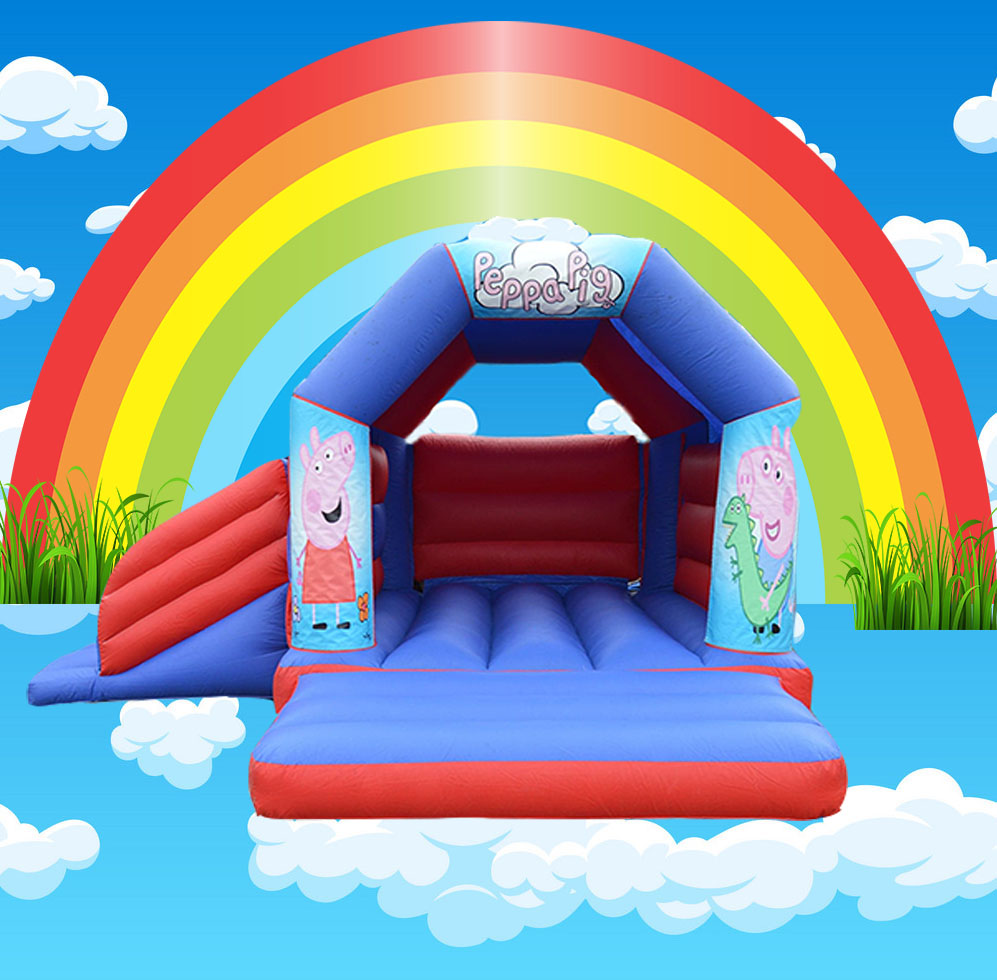 Peppa Pig bouncey castle with slide
